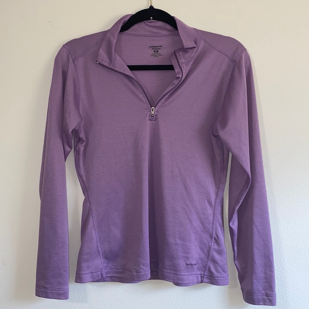 Patagonia Capilene Light Purple Quarter Zip Pullover Thermal Layer Lightweight